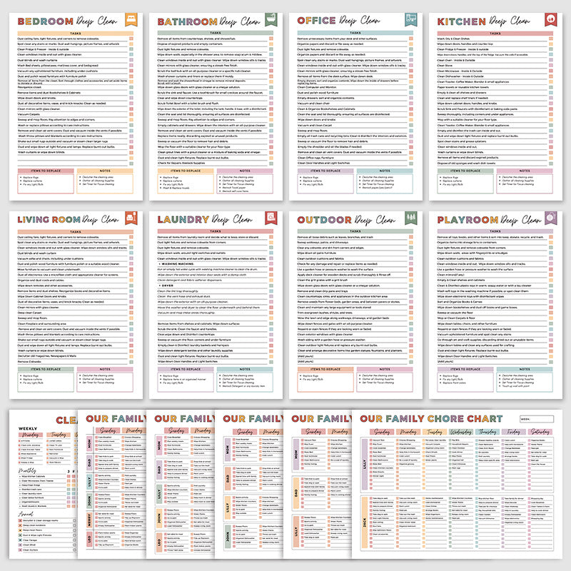 MindFood® ADHD Cleaning Planner