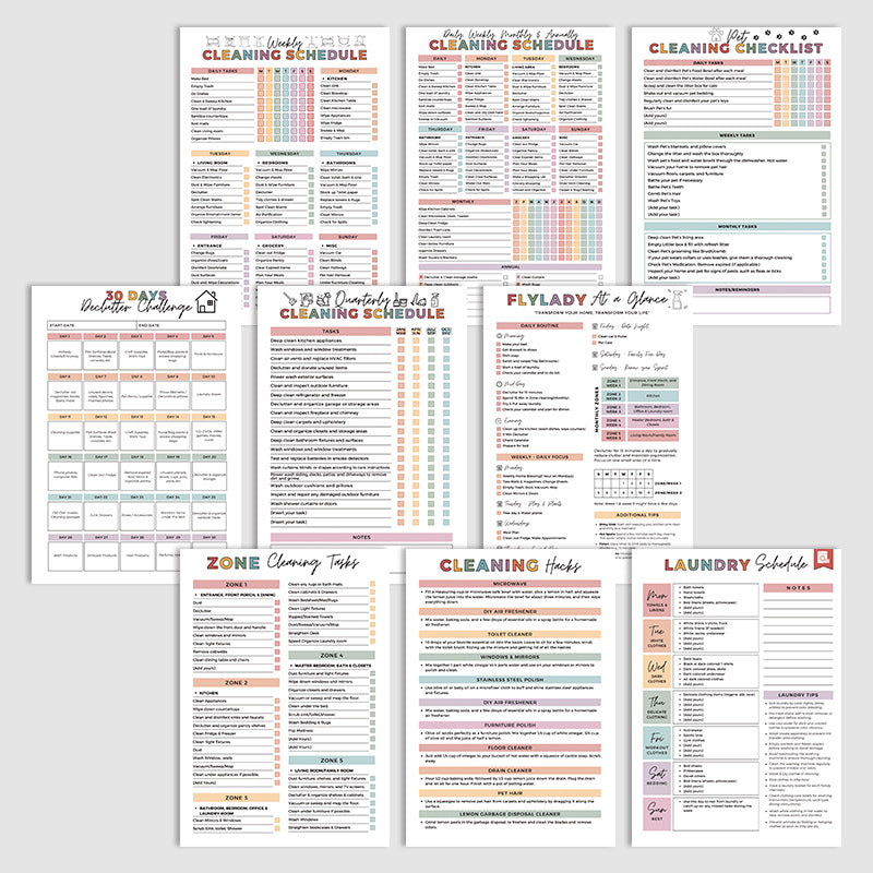 MindFood® ADHD Cleaning Planner