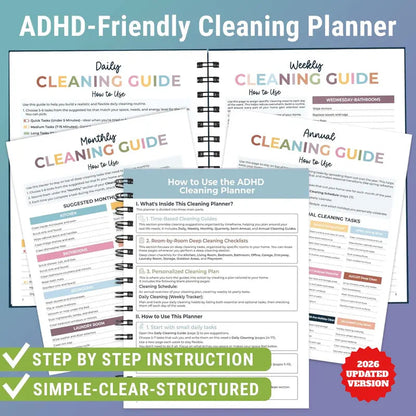 MindFood® ADHD Cleaning Planner